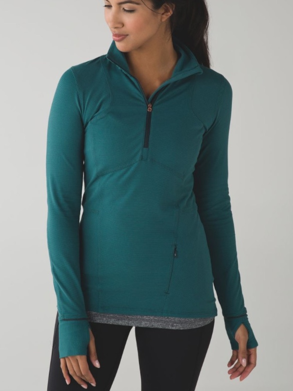 Lululemon Kanto Catch Me 1/2 Zip Pullover Jacket Teal Athleisure Athletic Size 4